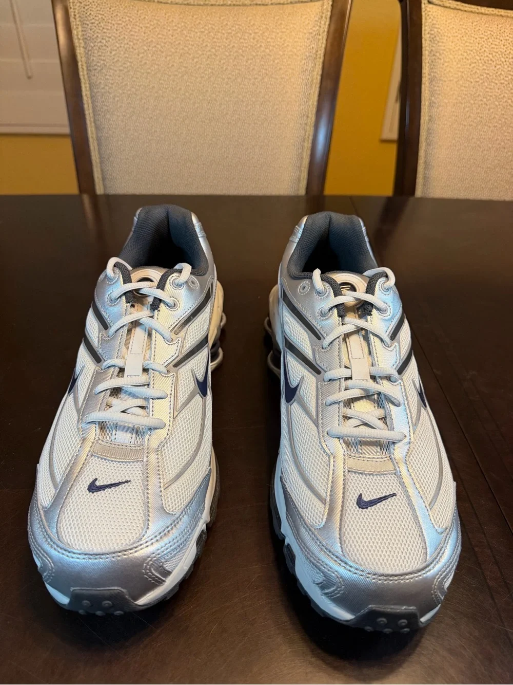 New Nike Shox Silver White Sneaker Shoes Size US 12
